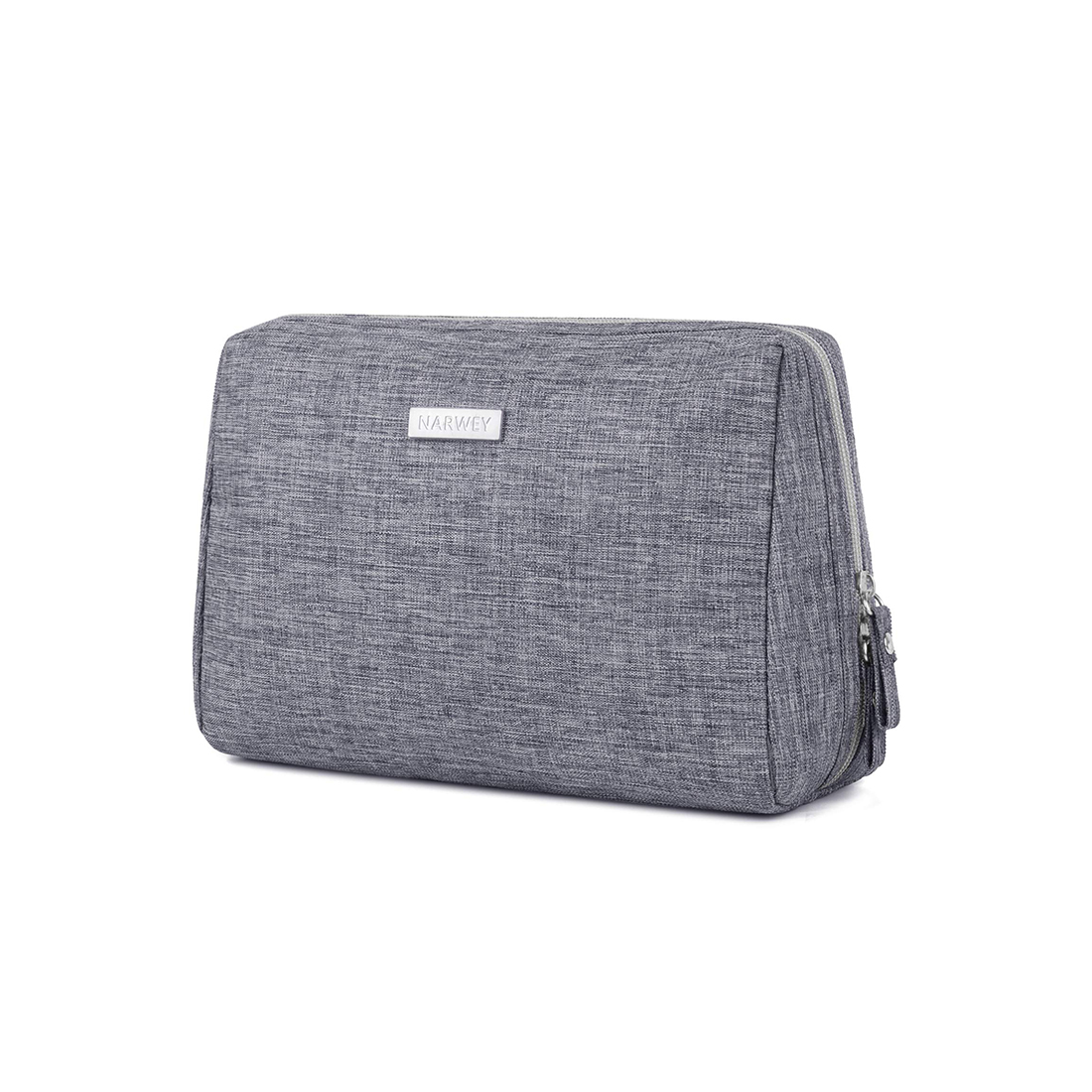 Stripe White Fabric Tote Cosmetic Bag - Görsel 2