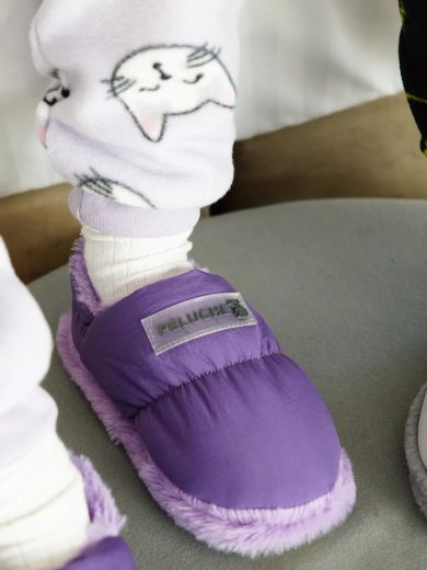 Peluche 2025 Mor Çocuk Ev Ayakkabısı Panduf