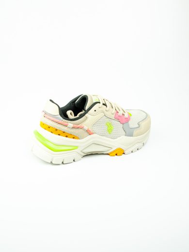 U. S. Polo Assn 101502370 VINCENT WMN 4FX Bej Kadın Sneaker - Görsel 4