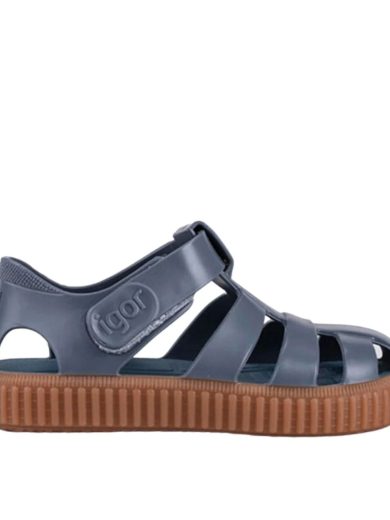 Igor Çocuk Cırtlı Sandalet S10291 Nico Caramelo Azul