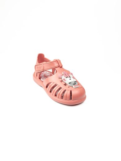 Igor Pembe Kız Çocuk Cırtlı Sandalet S10373 Tobby Zebra
