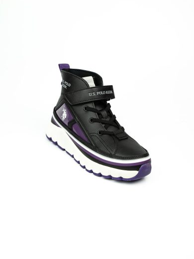 U.S. Polo Assn. KELTES JR 5PR Siyah Kız Çocuk High Sneaker