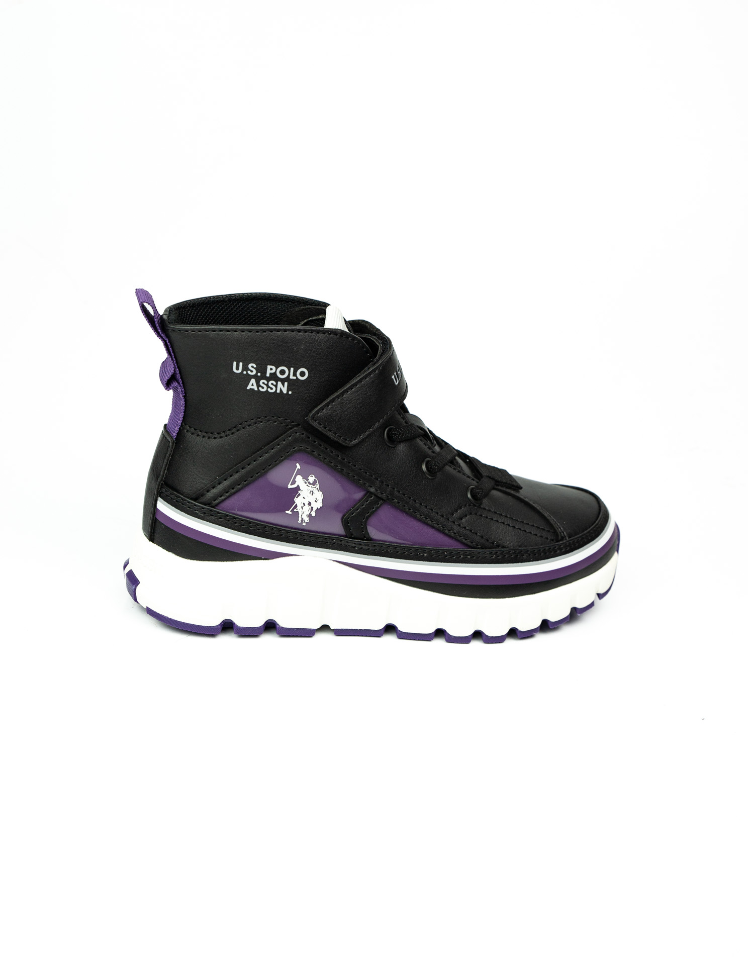 U.S. Polo Assn. KELTES JR 5PR Siyah Kız Çocuk High Sneaker - Görsel 2