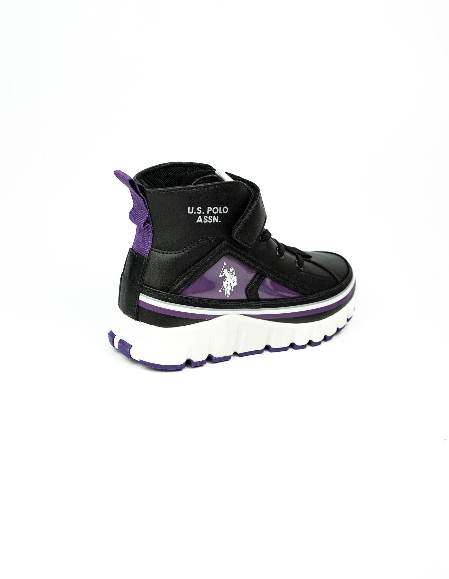 U.S. Polo Assn. KELTES JR 5PR Siyah Kız Çocuk High Sneaker - Görsel 4